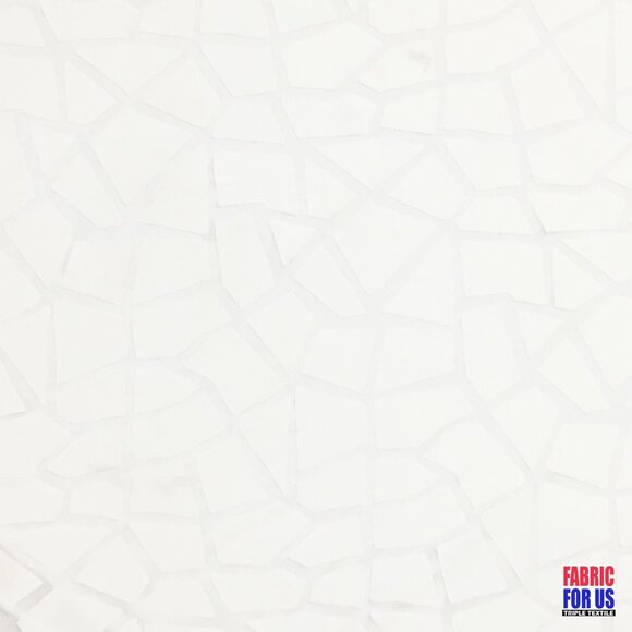 Tumbled Big Pebble Design Mesh White Polyester Fabric 58" Wide - Picture 1 of 5